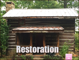 Historic Log Cabin Restoration  Lowland, North Carolina